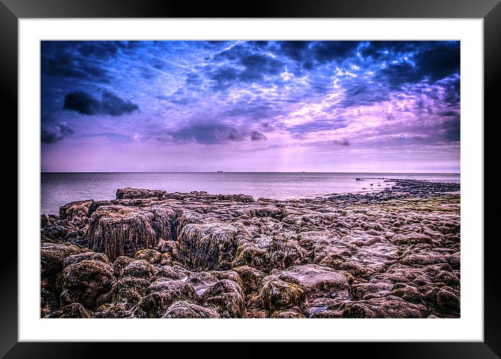 Isle of Wight Looking for fossils Framed Mounted Print by stewart oakes