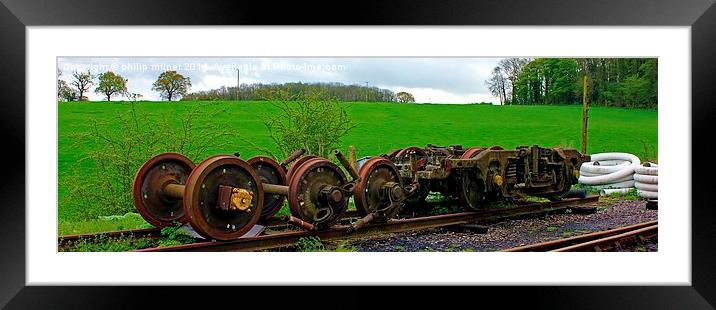 Spare Carriage Wheels Framed Mounted Print by philip milner