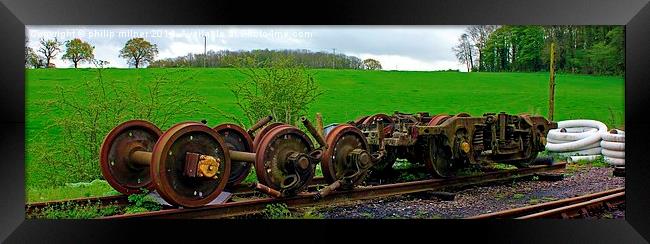 Spare Carriage Wheels Framed Print by philip milner