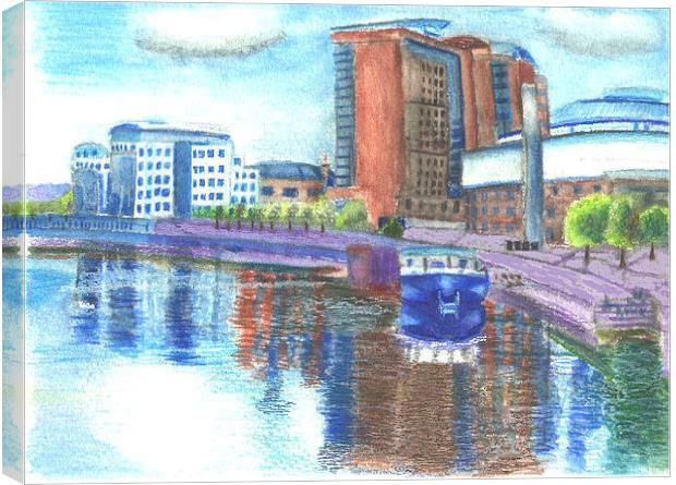 Belfast Waterfront Canvas Print by Katrina Archer