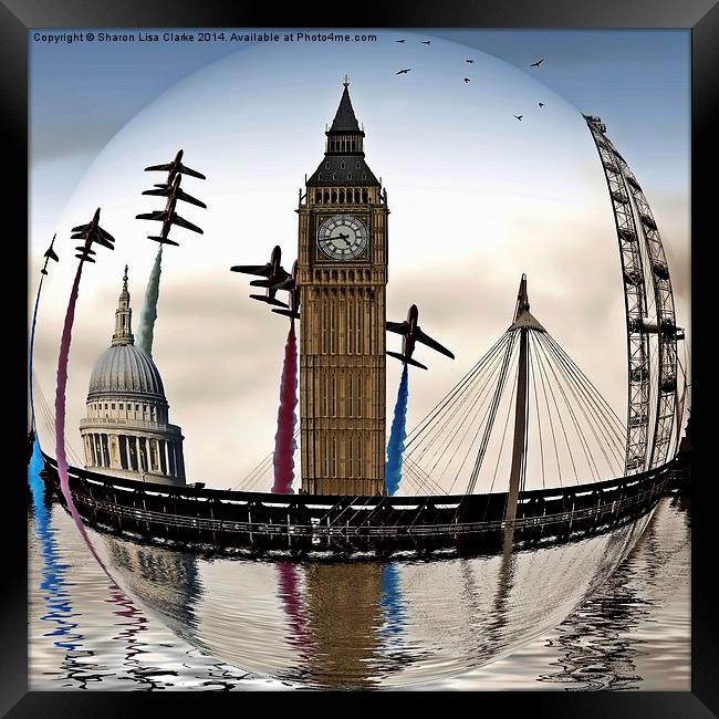 London will rise again sphere Framed Print by Sharon Lisa Clarke