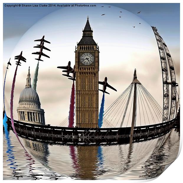 London will rise again sphere Print by Sharon Lisa Clarke