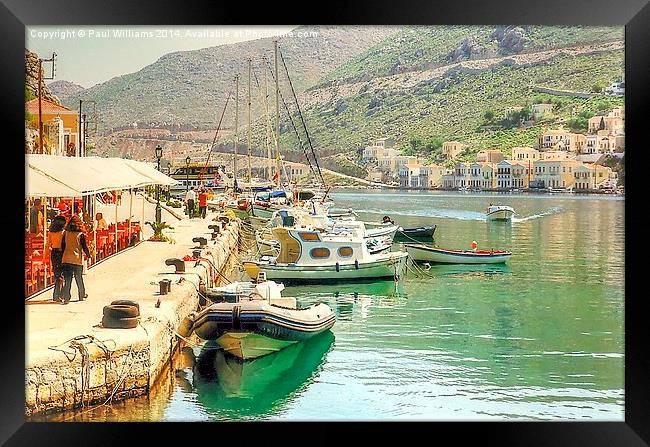 Symi Quayside Framed Print by Paul Williams