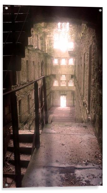 Bodmin Gaol, Missing Floors Acrylic by Lisa PB