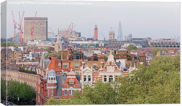 London Skyline from Sloane Square Canvas Print by Philip Pound
