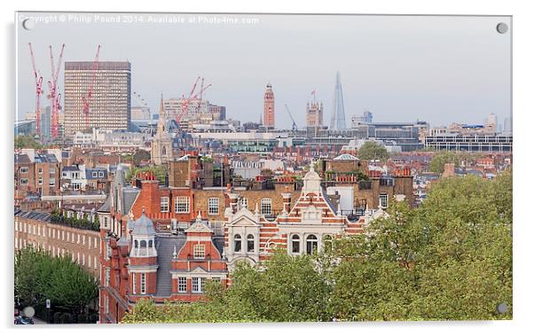 London Skyline from Sloane Square Acrylic by Philip Pound