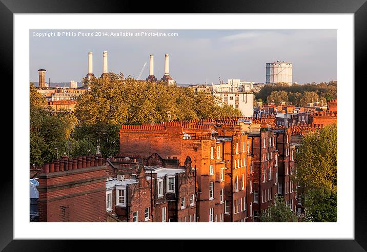 Battersea Power Station in London Framed Mounted Print by Philip Pound
