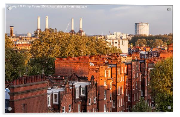 Battersea Power Station in London Acrylic by Philip Pound