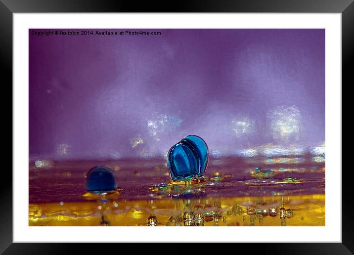 Bubbles Framed Mounted Print by les tobin