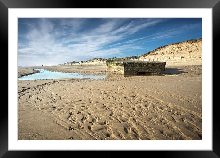 Pill Box at Hemsby Framed Mounted Print by Stephen Mole