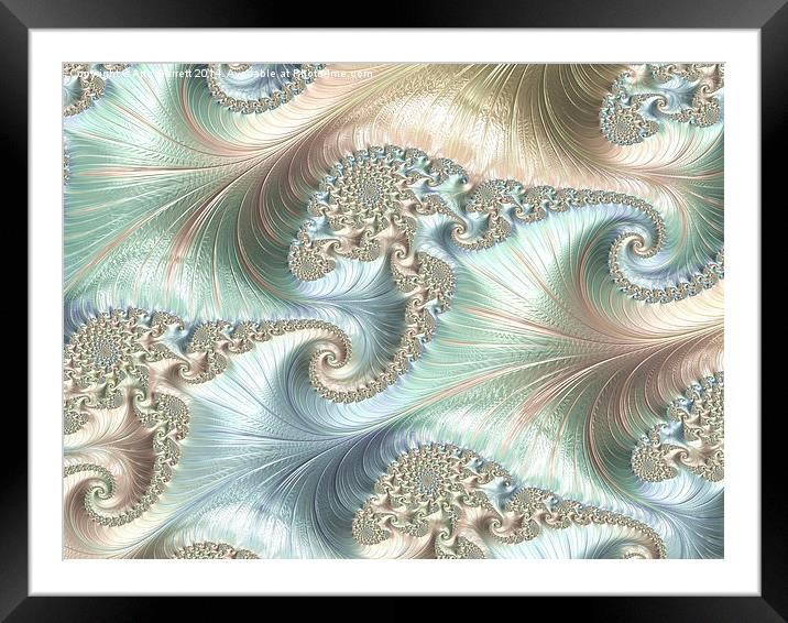 Mother of Pearl 2 - A Fractal Abstract Framed Mounted Print by Ann Garrett