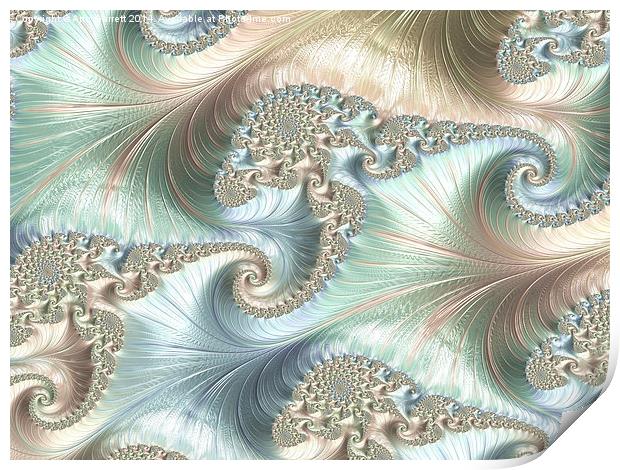 Mother of Pearl 2 - A Fractal Abstract Print by Ann Garrett