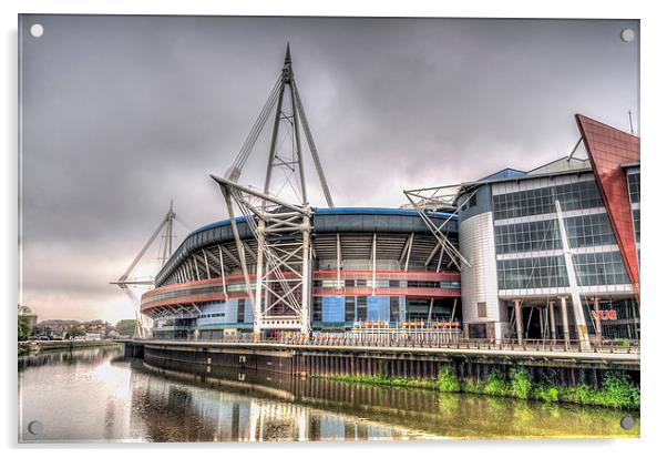 The Millennium Stadium Acrylic by Steve Purnell