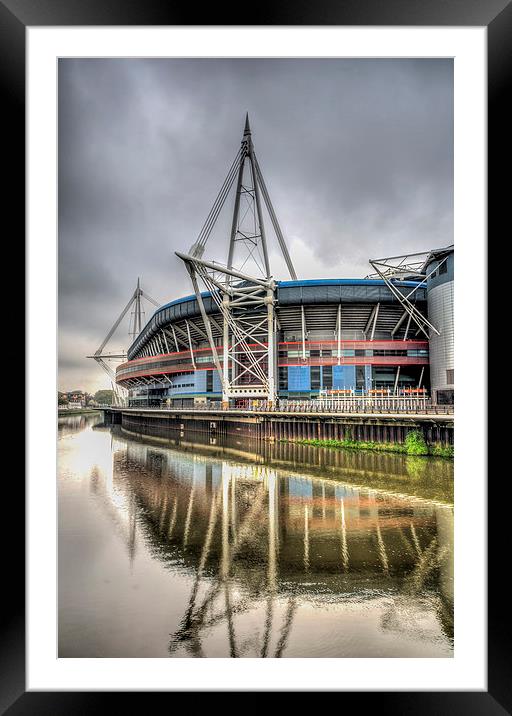 The Millennium Stadium Reflections Framed Mounted Print by Steve Purnell