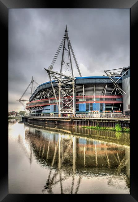 The Millennium Stadium Reflections Framed Print by Steve Purnell