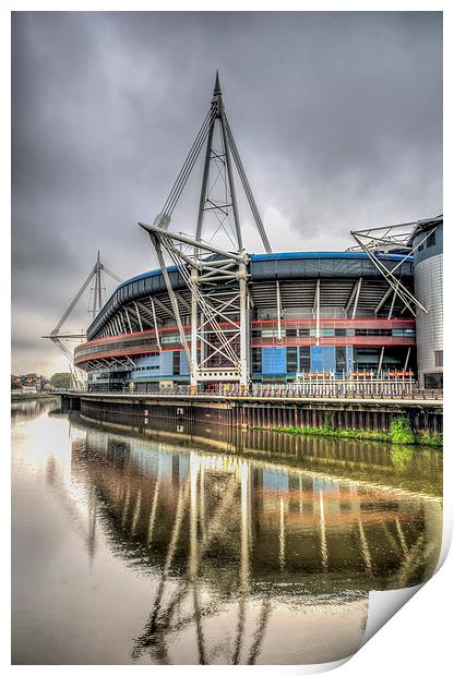 The Millennium Stadium Reflections Print by Steve Purnell