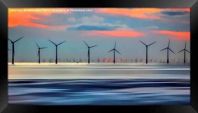 Windmills to the Horizon Framed Print by John Wain