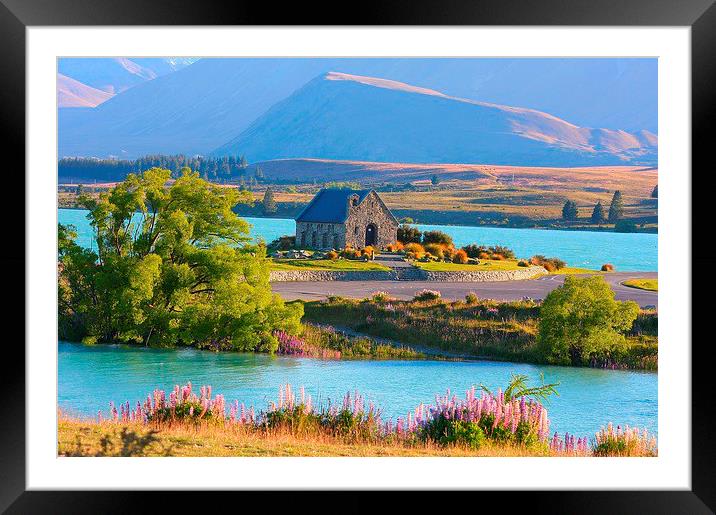 Beautiful landscape, New Zealand Framed Mounted Print by Daniel Kesh