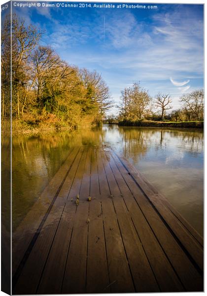 Flooded River Medway Canvas Print by Dawn O'Connor