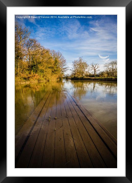 Flooded River Medway Framed Mounted Print by Dawn O'Connor
