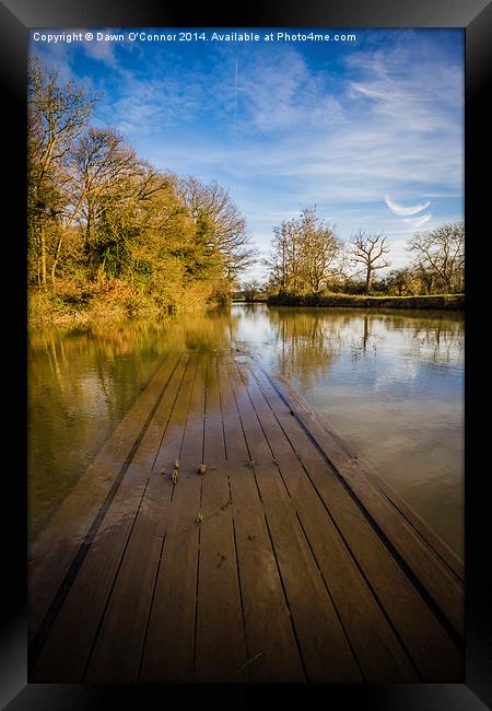 Flooded River Medway Framed Print by Dawn O'Connor
