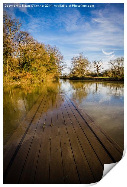 Flooded River Medway Print by Dawn O'Connor