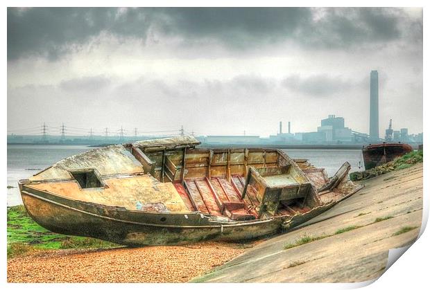 Industrial Ship Wrecked Print by Sheryl Goodearl