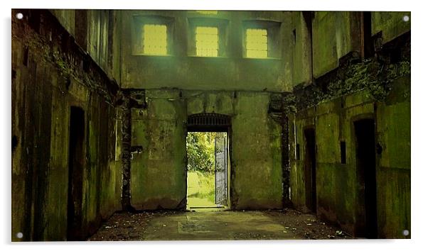 Bodmin Gaol, The Way Out Acrylic by Lisa PB
