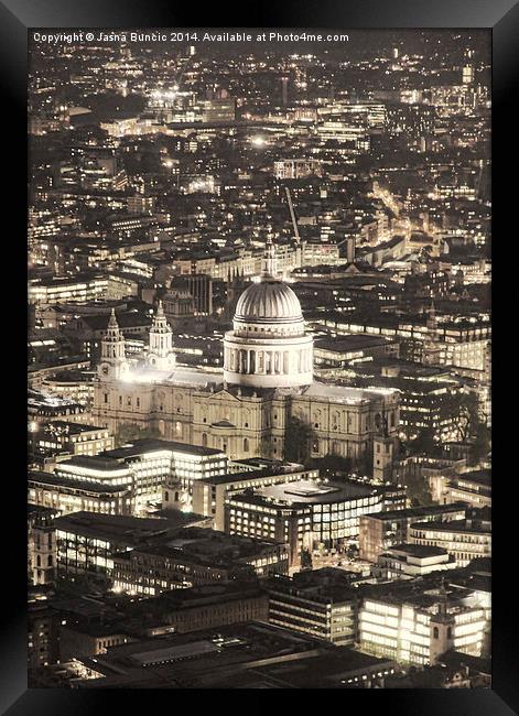 Night View over St Pauls Framed Print by Jasna Buncic