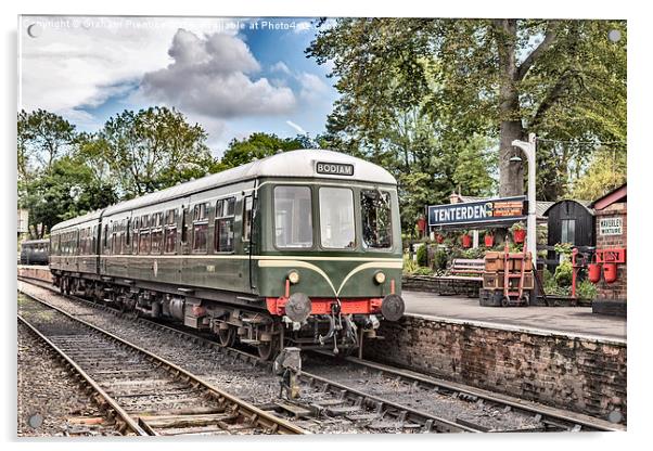 Bodiam Train At Tenterden Station Acrylic by Graham Prentice