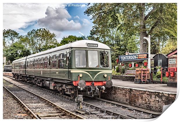 Bodiam Train At Tenterden Station Print by Graham Prentice