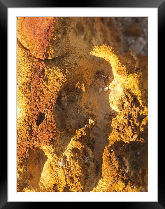 Rich rock on Greek Pathway Framed Mounted Print by DEE- Diana Cosford