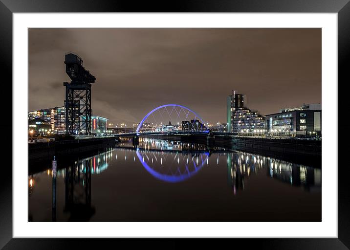 Squinty Bridge at Night Framed Mounted Print by Michael Moverley