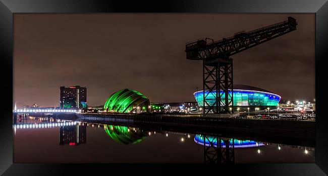 Reflections at Finnieston Quay, Glasgow Framed Print by Michael Moverley