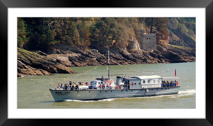 The Fairmile Passing Kingswear Castle Framed Mounted Print by Peter F Hunt