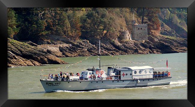 The Fairmile Passing Kingswear Castle Framed Print by Peter F Hunt
