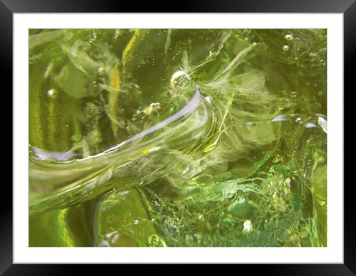 ice sprites (green) Framed Mounted Print by Heather Newton