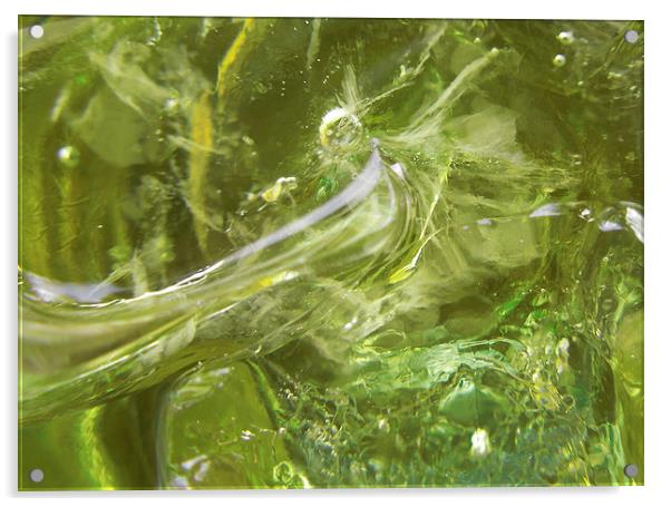 ice sprites (green) Acrylic by Heather Newton