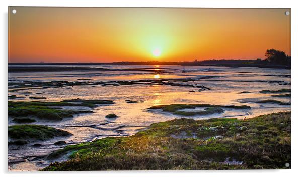 Warm Sunrise Near the Coast Acrylic by matthew  mallett