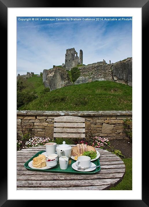 Corfe Castle Framed Mounted Print by Graham Custance