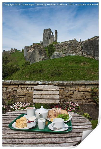 Corfe Castle Print by Graham Custance