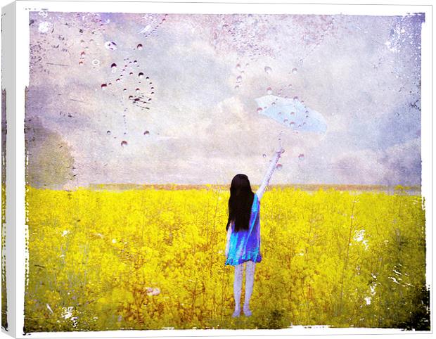 Dancing in the Rain Canvas Print by Dawn Cox
