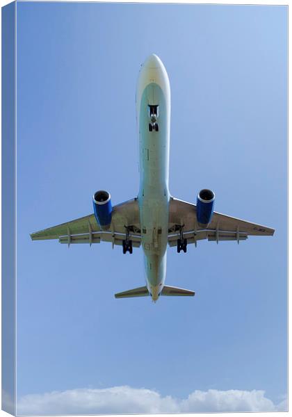 Boeing 737 Underbelly Canvas Print by Chris Archer