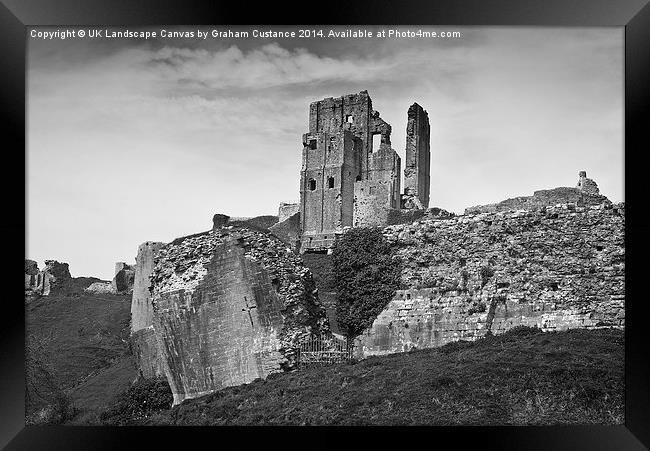 Corfe Castle Framed Print by Graham Custance