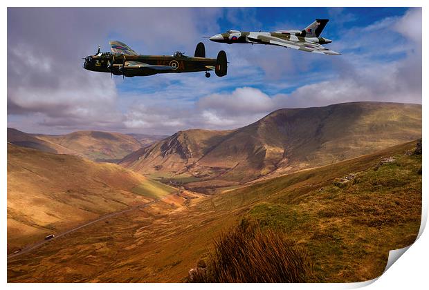 Avro over Wales Print by Oxon Images