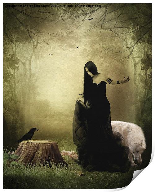 Maiden of the forest Print by Sharon Lisa Clarke