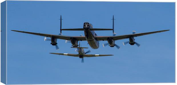 Lancaster and Hurricane Canvas Print by Oxon Images