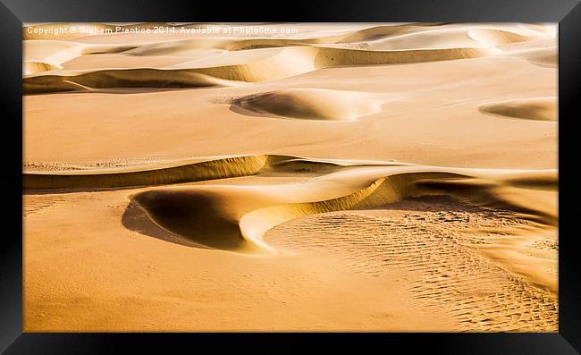 Crescent Sand Dunes Framed Print by Graham Prentice