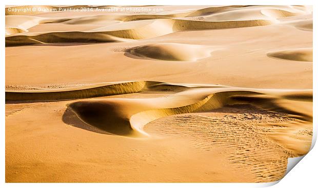 Crescent Sand Dunes Print by Graham Prentice