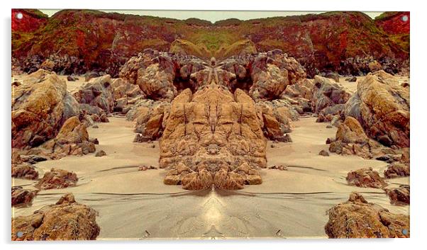 Mirror Effect Of Kynance Cove Acrylic by Lisa PB